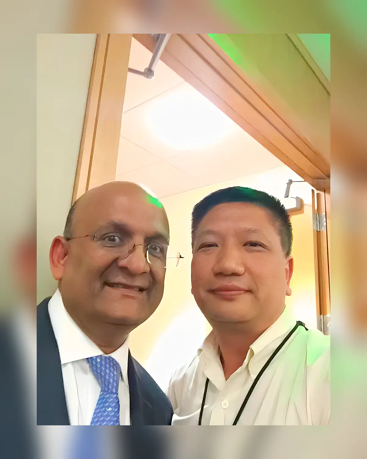 在波士顿与哈佛商学院院长 Nitin Nohria 会面