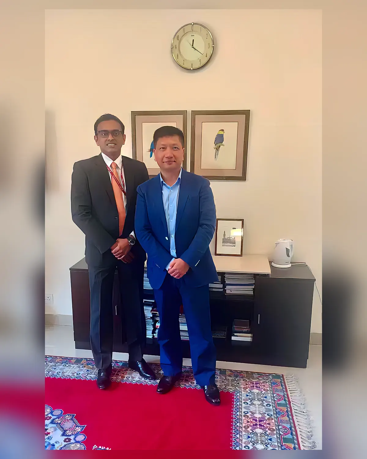 与印度驻联合国副代表 Nagraj Naidu 会面