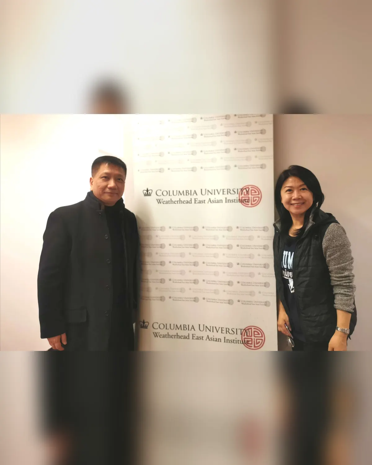 在纽约哥伦比亚大学与 TechxFluencer 首席执行官 Rebecca Ding 会面
